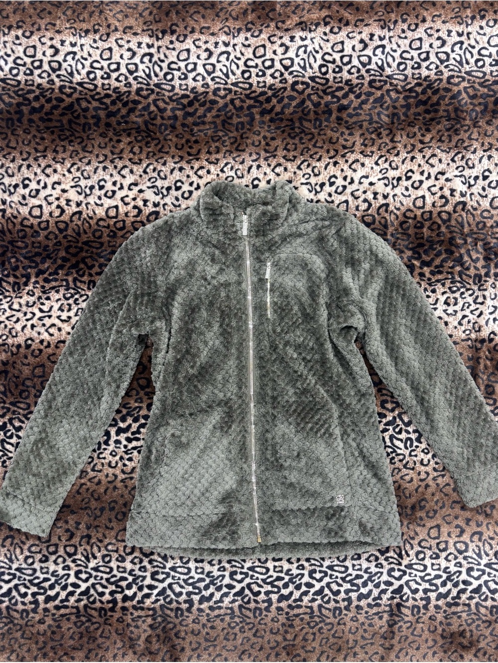 Calvin Klein Women’s Olive Green Fleece Jacket